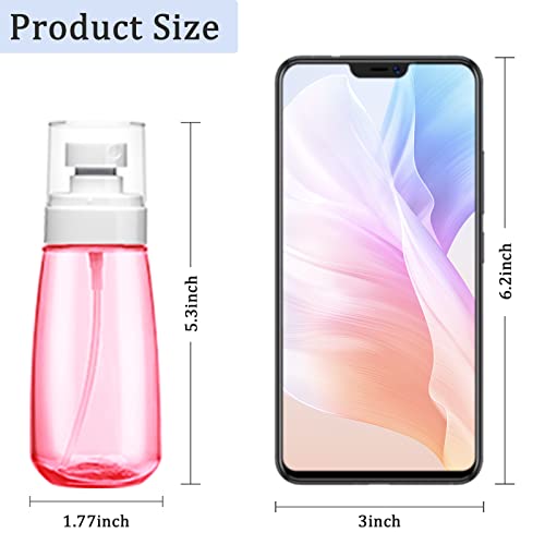 Cosywell Fine Mist Spray Bottle 3.4oz/ 100ml Empty Cosmetic Refillable Travel Containers Plastic Hair Spray Bottle Sprayer for Perfume Skincare Makeup Lotion (3color) - Image 2