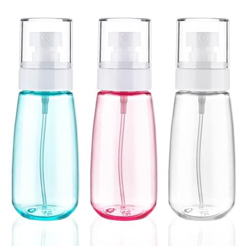 Cosywell Fine Mist Spray Bottle 3.4oz/ 100ml Empty Cosmetic Refillable Travel Containers Plastic Hair Spray Bottle Sprayer for Perfume Skincare Makeup Lotion (3color) - Image 1