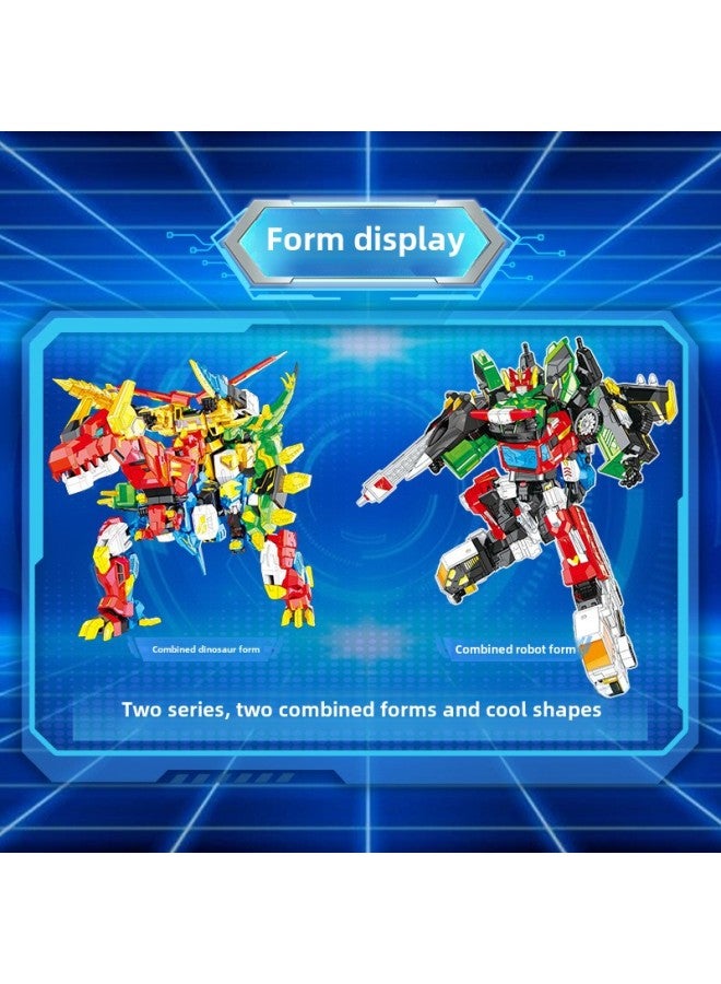 لعبة Heart Qi Blast Dragon Chariot X2 Dragon Armor الجدة Tyrannosaurus المشوهة روبوت King Kong Boy Car للأطفال - اللون: BLJ1004 النموذج الأساسي للمقاتل الكهرومغناطيسي - Image 4
