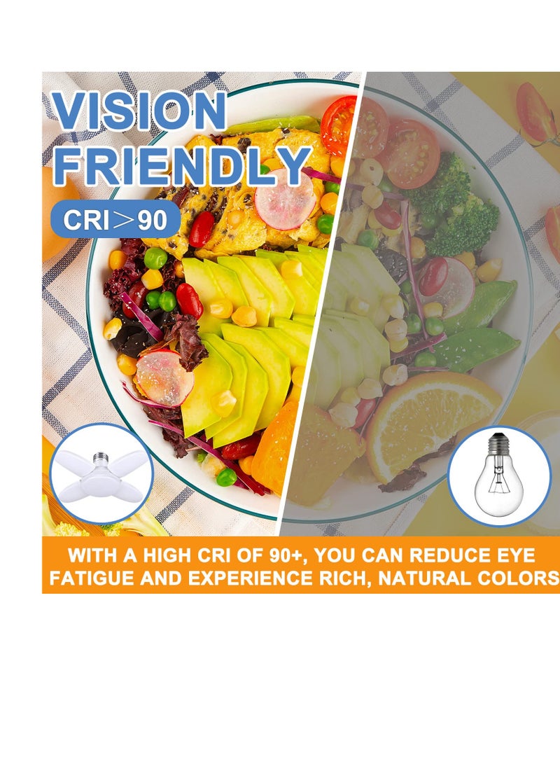 SYOSI LED Light Bulb, 2 Pack Daylight LED Garage Light, Mini LED Garage Light, Deformable E26 Base Garage LED Light, for Basement, Workbench, Porch - Image 4