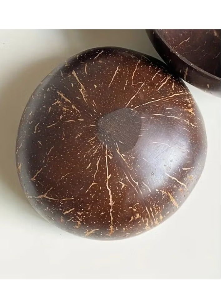 GMORO 1-piece Natural Raw Coconut Shell Bowl Brown - Image 5