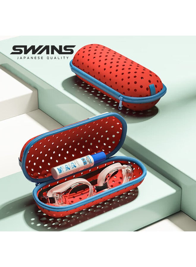 Swans Swimming Goggles Case, Breathable Lightweight Eyeglass Case, Professional Waterproof Large Goggles Storage Box, Portable Swimming Equipment, Pink - Image 1