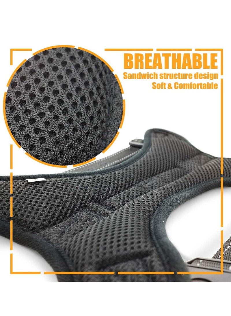 No Pull Dog Harness Breathable Adjustable Comfort Free Lead Included for Small Medium Large Dog Best for Training Walking S Pink - Image 2