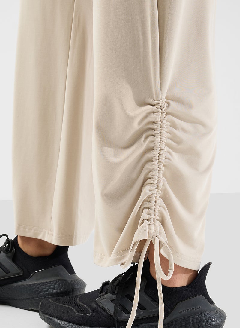 FRWD Ruched Waist Straight Fit Jersey Pant  - Image 5
