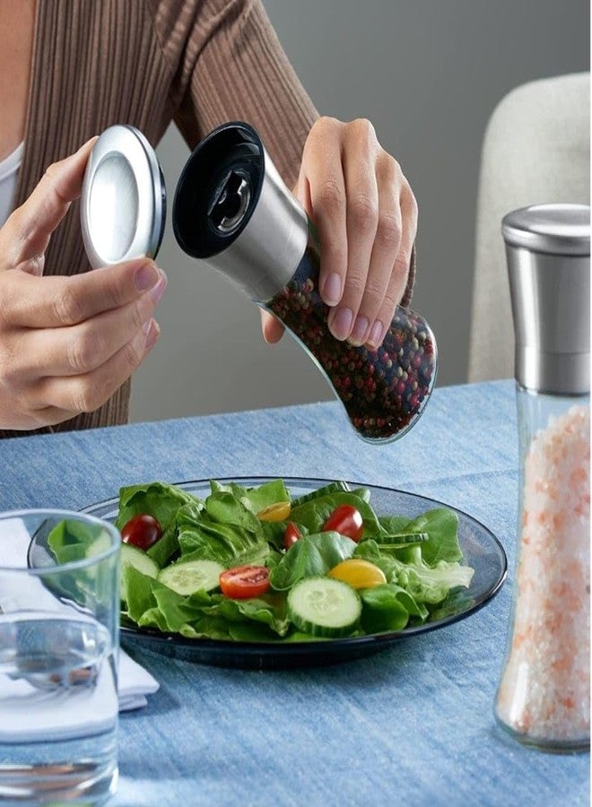 Meghasky Sea Salt and Pepper Hand Ceramic Grinder, Hand Grinder for Sea Salt and Pepper, (2 Piece) - Image 2