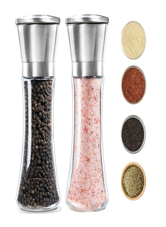 Meghasky Sea Salt and Pepper Hand Ceramic Grinder, Hand Grinder for Sea Salt and Pepper, (2 Piece) - Image 1
