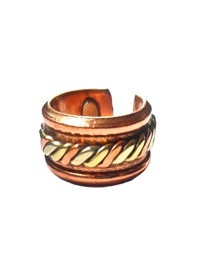 SHINDE EXPORTS Designing Pure Copper magnetic ring for men and women 8mm - Image 1