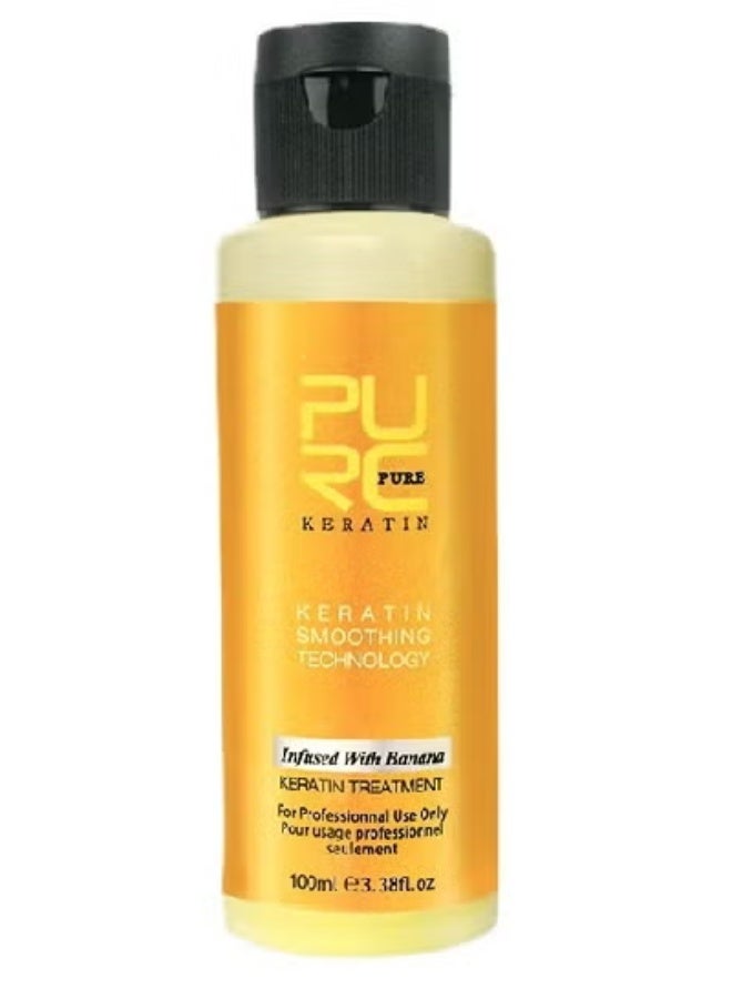 PURC Banana Flavor Brazilian Keratin Hair Treatment, Smoothens, Repairs, and Straightens Dry & Frizzy Hair – 100ml - Image 1