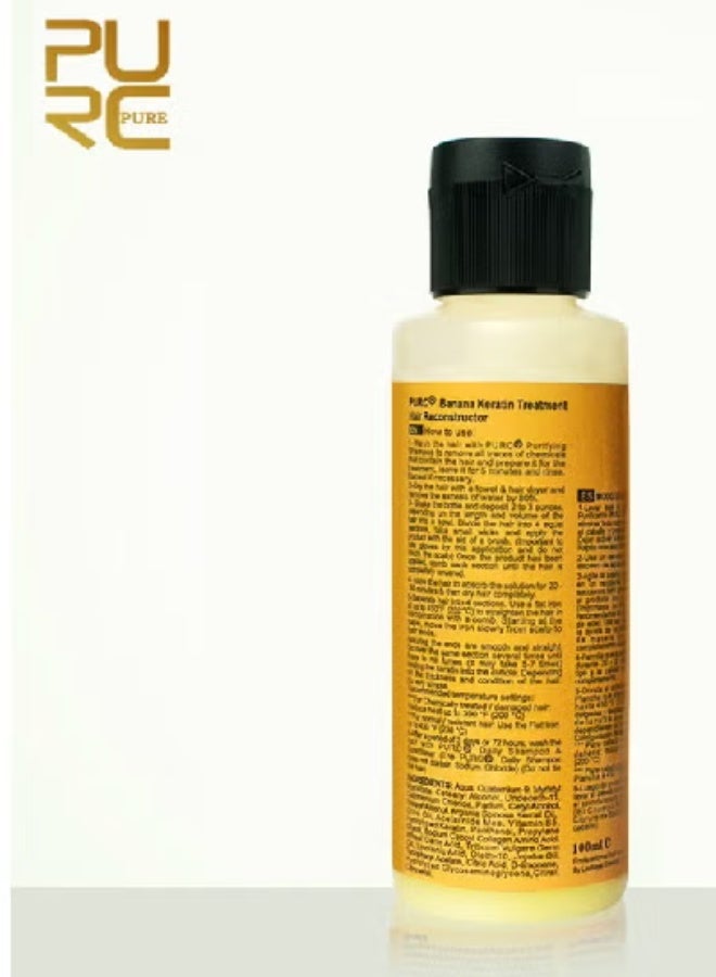 PURC Banana Flavor Brazilian Keratin Hair Treatment, Smoothens, Repairs, and Straightens Dry & Frizzy Hair – 100ml - Image 2
