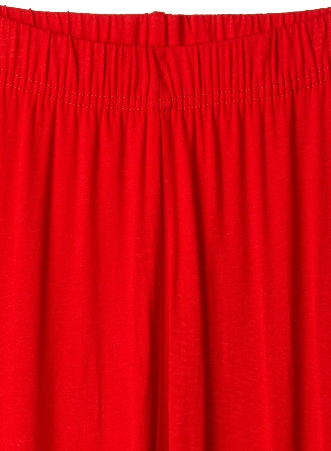 Lyra Girl's Cotton Leggings (Pack of 2) KL_2PC_Red & Maroon_11-12Y - Image 4