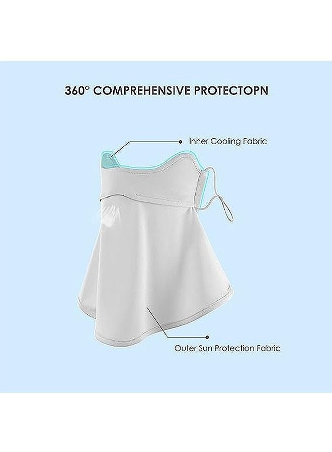 Generic UV Protection Neck Face Mask, Ice Silk Breathable Sun Protection Face Mask, Adjustable Ear Loop Balaclava Cooling Face Neck Covering (Grey) - Image 2