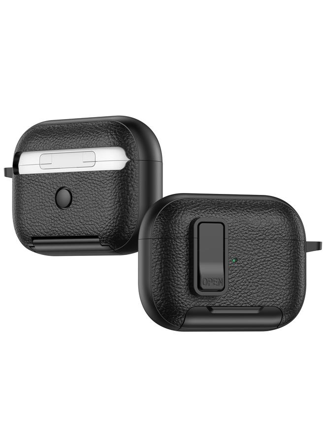 Green Tiger Case For AirPods Pro 2 Leather Texture Wireless Earphones Case with Hook & Holder  - Image 3