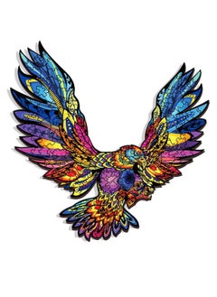 Wooden Jigsaw Puzzles 3D Wooden Animals Shaped Puzzles Best Gift for Adults and Kids DIY Puzzle Piece Colorful Unique Shaped Eagle Puzzles