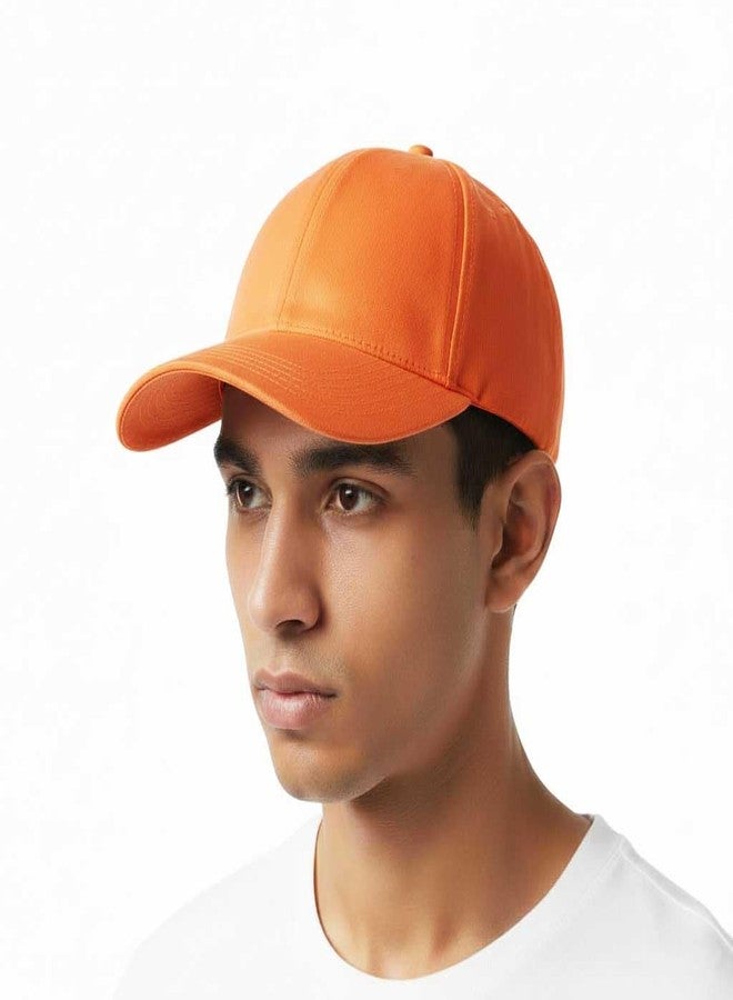 SAI PRASEEDA قبعات بيسبول قطنية سادة للجنسين من ساي براسيدا | عبوة من 3 قطع | أسود شبكي، برتقالي، أزرق ملكي | مقاس قابل للتعديل | قبعات كاجوال للاستخدام اليومي والأنشطة الخارجية - Image 3