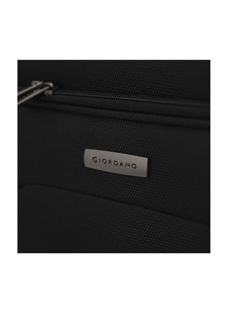 GIORDANO Giordano Softside Luggage Trolley Bag 3 Pieces set,Black (S-20,M-24,L-28 Inch)  - Image 3