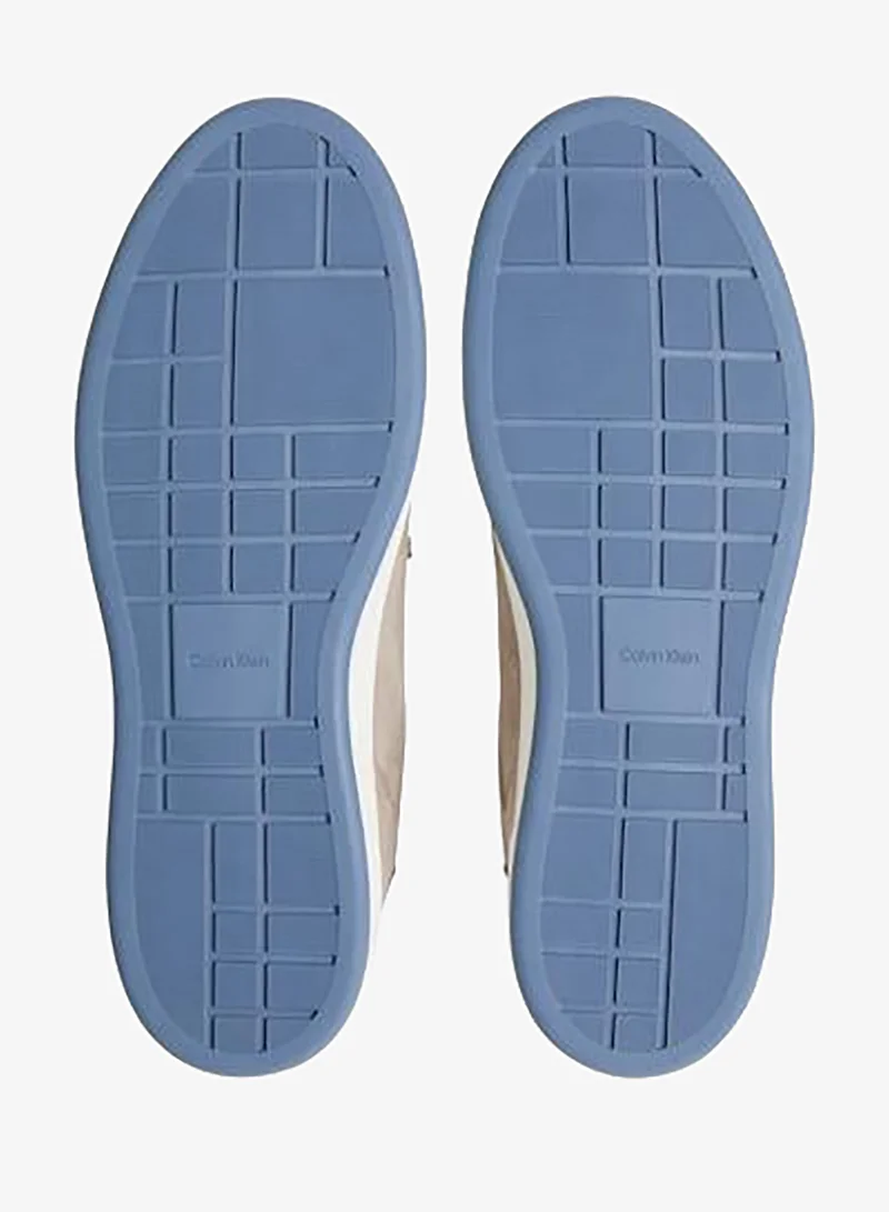 CALVIN KLEIN Desert Taupe/Bright White/Night Basket Cupsole Oxford Sneakers for Men | Best Price UAE