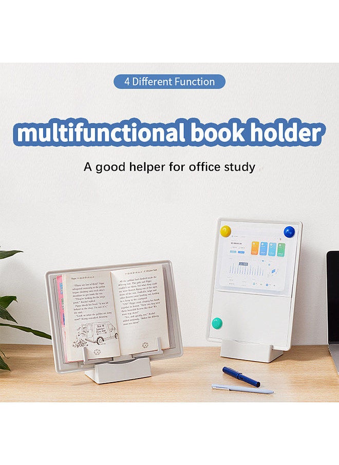 JIELISI Book Stand Holder Portable Multifunctional Magnetic White Board Paper Clipboard Bookstand Reading with Pen Slot Support for Reading Hands Free Student Children Writing Bracket Office Accessories  - Image 5