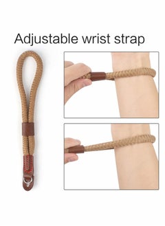 Excefore 2 PCS Camera Hand Wrist Strap, Adjustable Wrist Strap Braided Wrist Strap Antislip Security Wrist Strap for Leica Canon Nikon Fuji Olympus Lumix Sony, Green and Brown  - Image 4