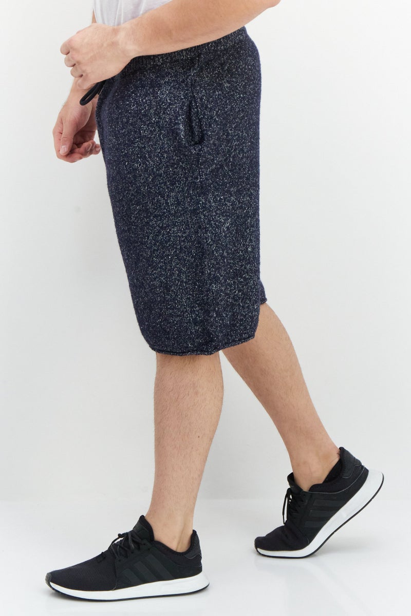 ESPRIT Men Drawstring Textured Basic Shorts, Navy - Image 4