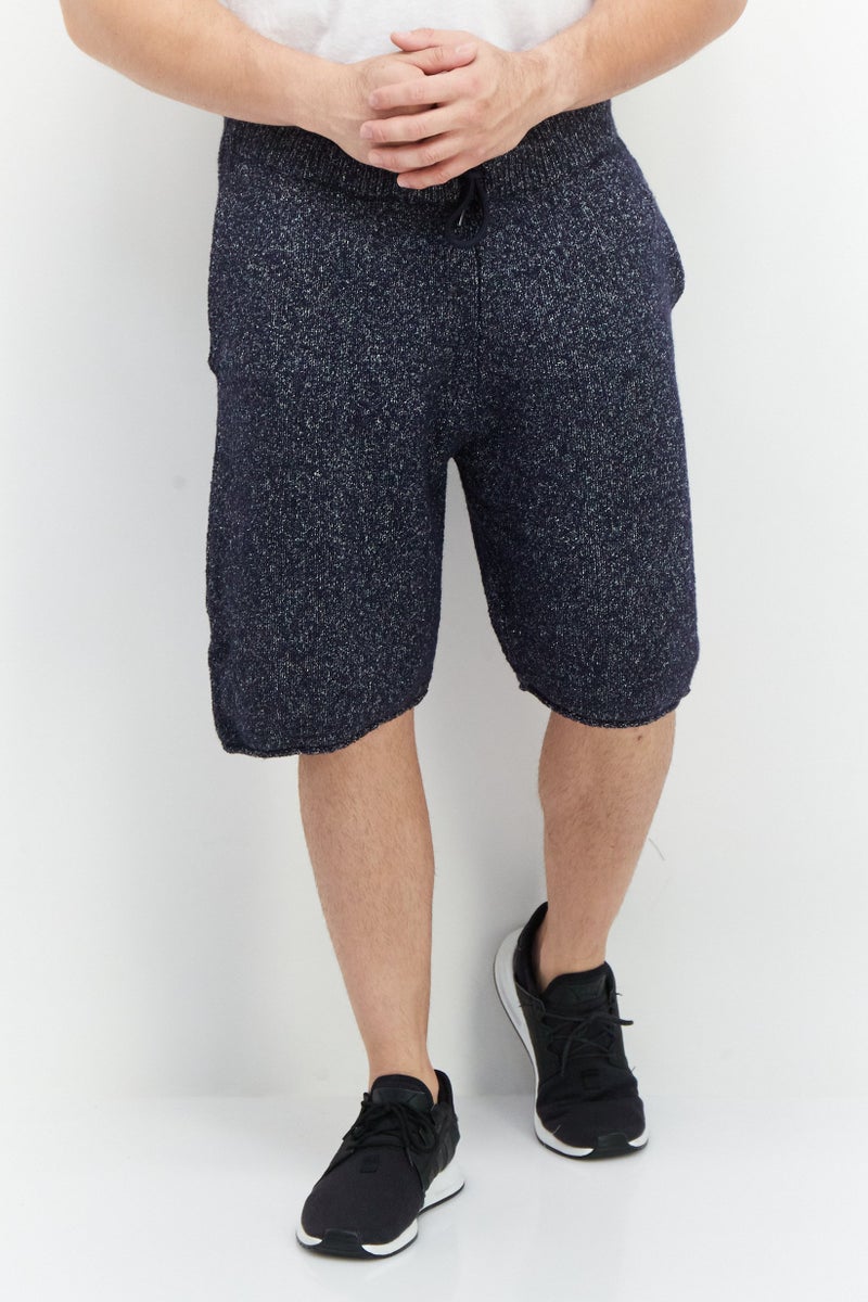 ESPRIT Men Drawstring Textured Basic Shorts, Navy - Image 1