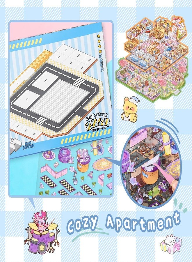 DAPUTOU 10PCS Big Size Stickers Scene Books Scenes Sticker Book - Image 5