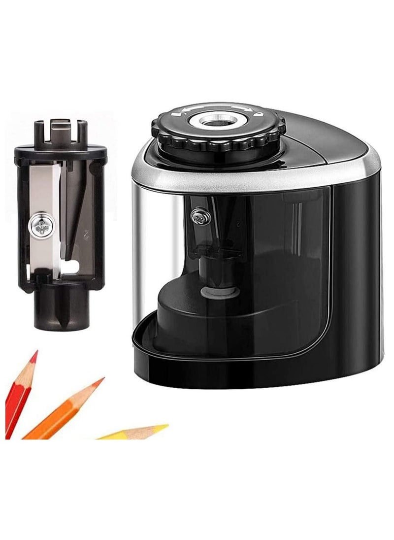 Arabest Electric Pencil Sharpener, Portable Pencil Sharpener Kids, for 6-7.8mm Colored Pencils, Fast Sharpening, Ideal for Short Pencils, for School Pencil Sharpener, Classroom, Office, Home - Image 1