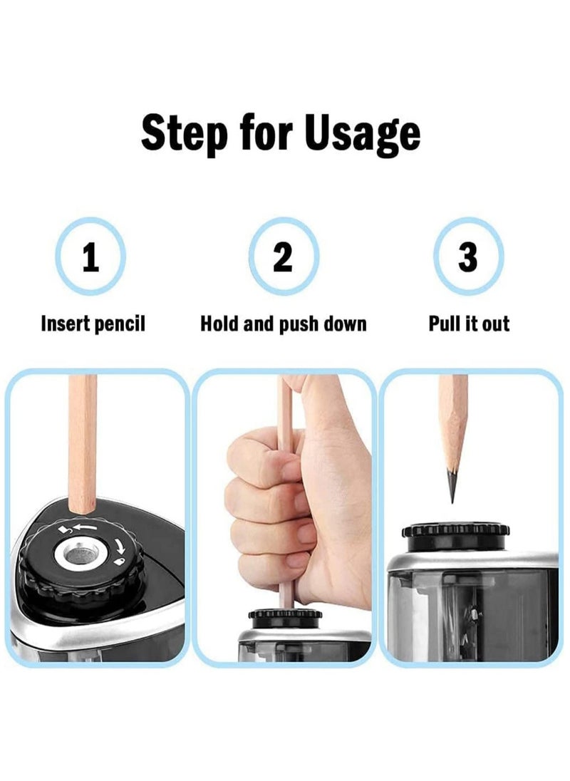 Arabest Electric Pencil Sharpener, Portable Pencil Sharpener Kids, for 6-7.8mm Colored Pencils, Fast Sharpening, Ideal for Short Pencils, for School Pencil Sharpener, Classroom, Office, Home - Image 4