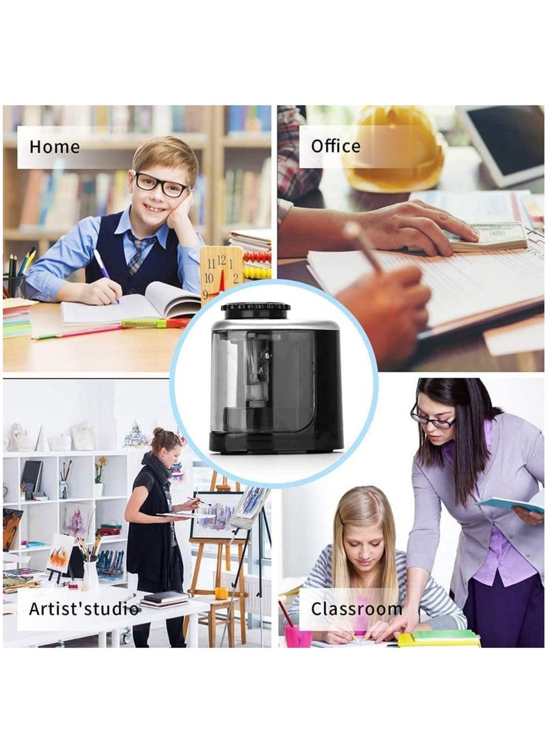 Arabest Electric Pencil Sharpener, Portable Pencil Sharpener Kids, for 6-7.8mm Colored Pencils, Fast Sharpening, Ideal for Short Pencils, for School Pencil Sharpener, Classroom, Office, Home - Image 5