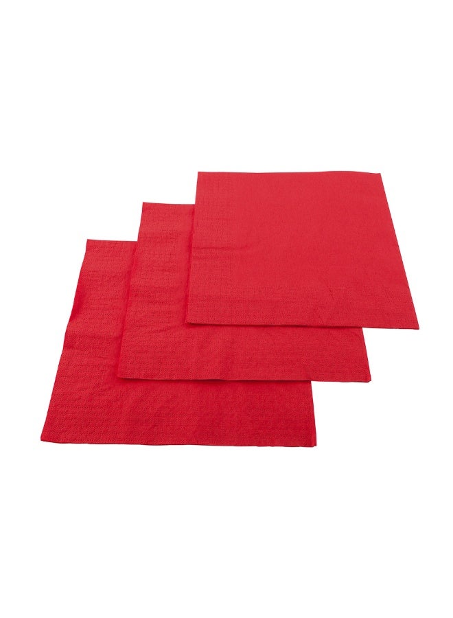 Restaurantware Luxenap 15.5 x 15.3 Inch 2-Ply Dinner Napkins, 1800 Disposable Napkins - Linen Feel, Soft And Absorbent, Red Paper Folded Napkins, Square, For Lunch, Dinner, Or Everyday Use  - Image 2