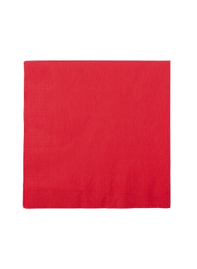 Restaurantware Luxenap 15.5 x 15.3 Inch 2-Ply Dinner Napkins, 1800 Disposable Napkins - Linen Feel, Soft And Absorbent, Red Paper Folded Napkins, Square, For Lunch, Dinner, Or Everyday Use  - Image 1