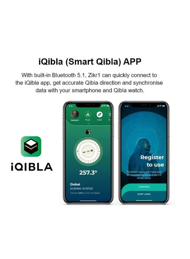 خاتم التسبيح الذكي Zikr Ring للتذكير بمواقيت الصلاة - اتصال بلوتوث بتطبيق iQibla | شاشة OLED وتنبيه بالاهتزاز | تحديد اتجاه القبلة بدقة وعداد تسبيح رقمي | بطارية قابلة للشحن تدوم طويلاً. - Image 4