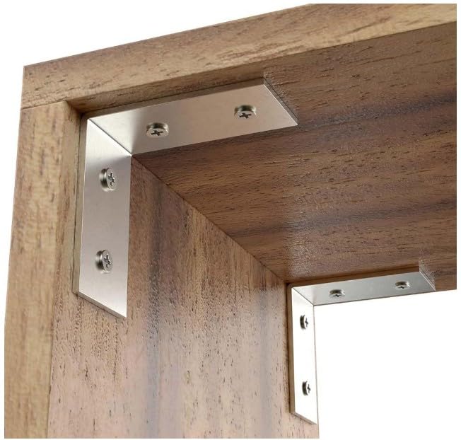Aluminium LShaped Mounting BracketJoint Angle Bracket Shelf Bracket Wall Hanging 15 X 15 3mm thk 16Piece Set PreDrilled Holes of 964 - Image 3