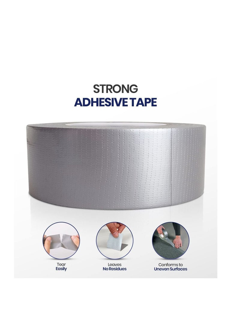 MARKQ 24 Rolls Duct Tape, 2 inches x 15 yards Strong Adhesive Silver Tape for Packing, Kitchen Home, Office, Indoor & Outdoor Use  - Image 3
