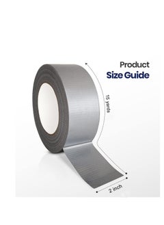 MARKQ 24 Rolls Duct Tape, 2 inches x 15 yards Strong Adhesive Silver Tape for Packing, Kitchen Home, Office, Indoor & Outdoor Use  - Image 2