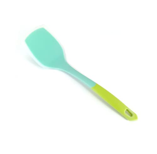 we3 Heat Resistant Silicone Slotted Cooking Turner Non-Stick Flipper Kitchen Utensils Set (Pack of 1, Green) - Image 1