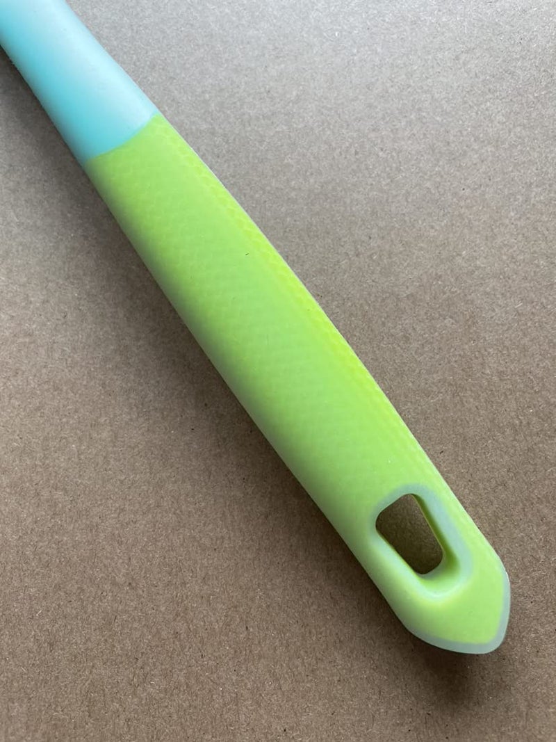 we3 Heat Resistant Silicone Slotted Cooking Turner Non-Stick Flipper Kitchen Utensils Set (Pack of 1, Green) - Image 4