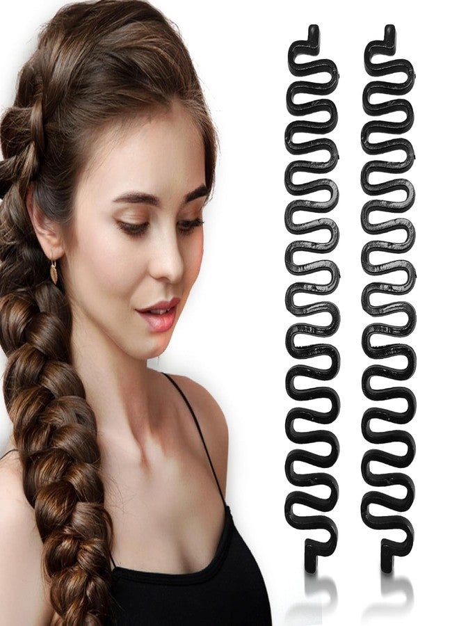 جلاميو أدوات تصفيف الشعر من Glamyou للنساء - إكسسوارات الضفائر، أداة الضفائر الفرنسية وضفائر ذيل السمكة، مشابك تصفيف الشعر، أداة صنع ضفائر ساجار تشوتي - أسود (2) - Image 1
