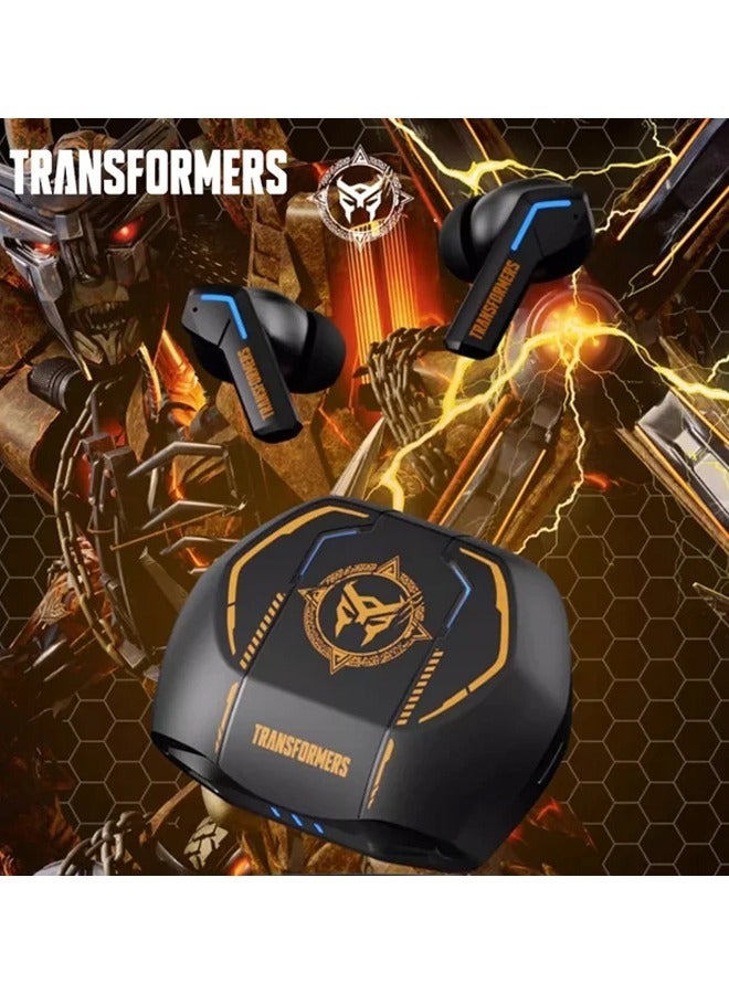 Transformers TF-T06 Wireless Bluetooth Earbuds Gaming Headphones Long Battery Life Headset Low Latency HIFI Stereo Sound with Music Noise Cancellation Calls Black - Image 1