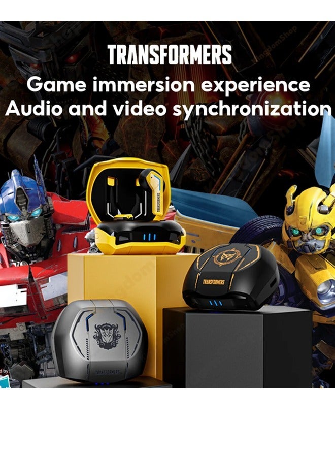 Transformers TF-T06 Wireless Bluetooth Earbuds Gaming Headphones Long Battery Life Headset Low Latency HIFI Stereo Sound with Music Noise Cancellation Calls Black - Image 3