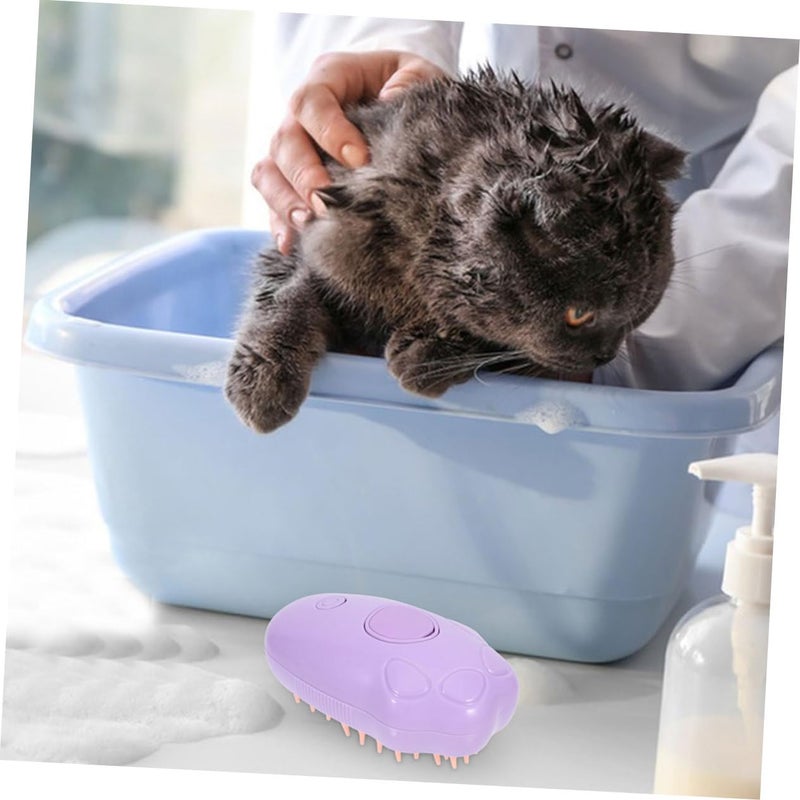 Electric Pet Hair Brush With Steam Function 2Pcs Soft Massage Grooming Tool For Cats And Dogs - Image 5