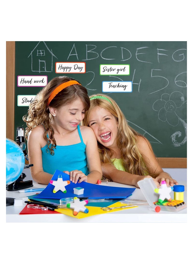 Y&D 6 Piece Highlighter Star Shape Colorful Fluorescent Pen Marker Watercolor 5 In 1 Colored for Note Taking - Image 3