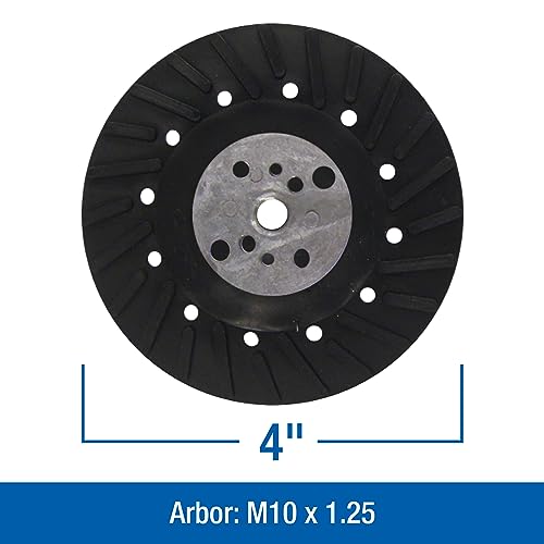 Mercer Abrasives Mercer Industries 326004-4" x M10 x 1.25 Turbo Backing Pad for Fibre Discs - Image 2