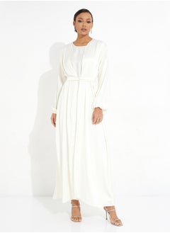 Rosette Abaya Bright white abaya  - Image 1