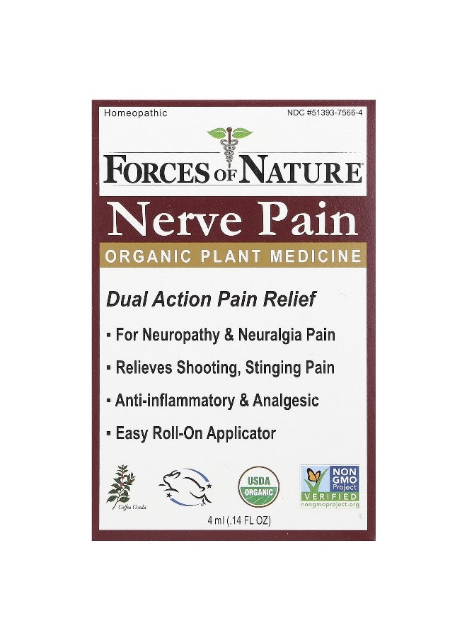 FORCES OF NATURE Forces of Nature, Nerve Pain, Roll-On Applicator, 0.14 fl oz (4 ml)  - Image 1