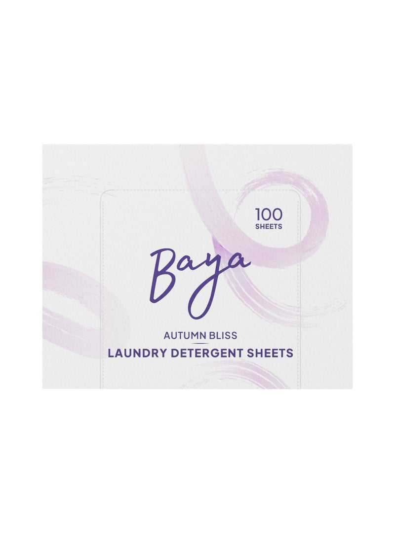 Baya Laundry Detergent Sheets Autumn Bliss Family Pack 100 Sheets (430g) - Image 1