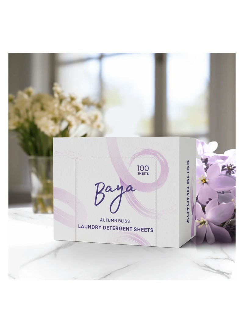 Baya Laundry Detergent Sheets Autumn Bliss Family Pack 100 Sheets (430g) - Image 3