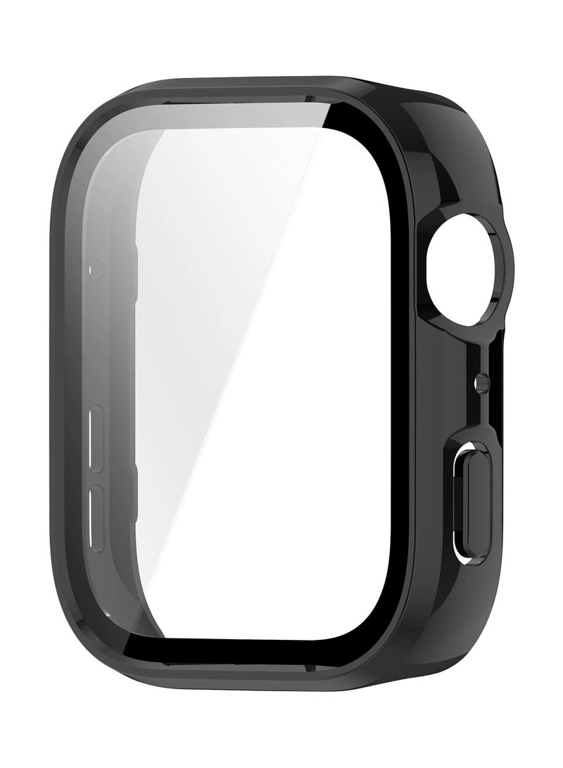 Case for Huawei Watch Fit 4,PC Shell Tempered Glass Integrated Design,Anti Fall and Scratch Resistant,High-definition and Transparent,Black  - Image 4