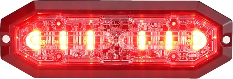 Unicorn Lighting UT01 Surface Mount Warning Emergency Strobe Grille Light Head [SAE class 1] [IP68] for Police and Tow Truck Construction Vehicle Red - Image 1
