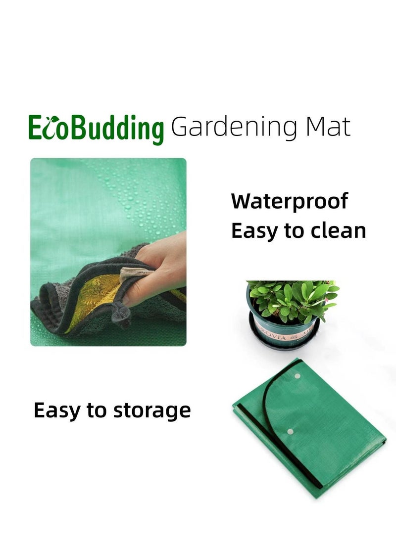 EcoBudding - Eco Budding Garden Set-Set of Tools with 1PCS garden mat, 2 PCS bamboo trellis ,1 PAIR garden gloves and 1 PCS high-grade outdoor garden shovel-Ideal Gardening Gifts - Image 1