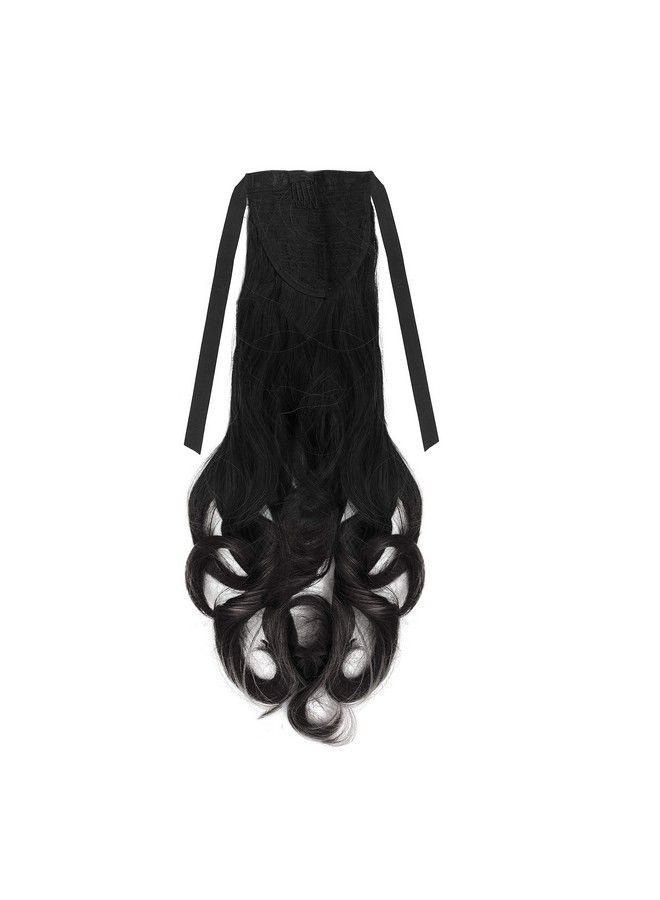 Rapidsflow Ribbon Ponytail Hair Extensions Curly (Women And Girls) (Black)150 Gram Pack Of 1 - Image 4
